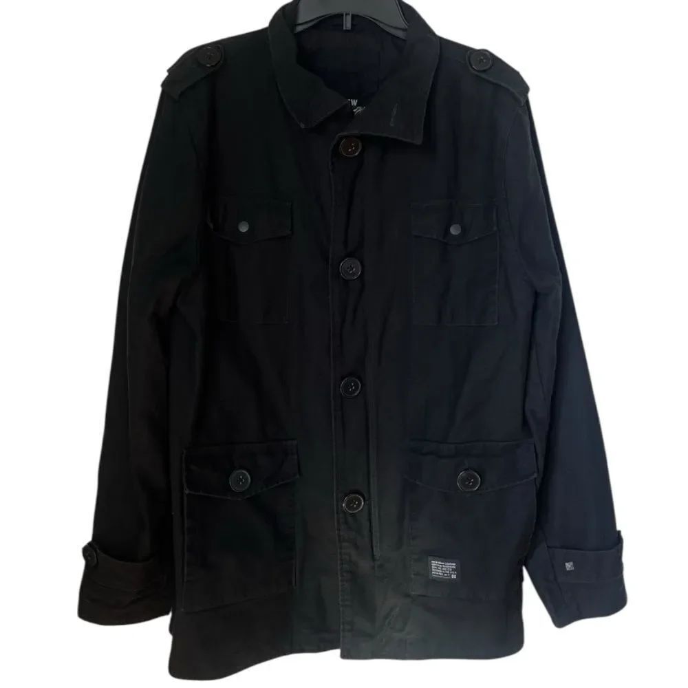 KR3W Denim Men's Black Utility Jacket Sz S - Picture 2 of 10